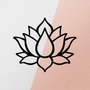 Wallity Lotus Flower 1 Metal Decor Negro